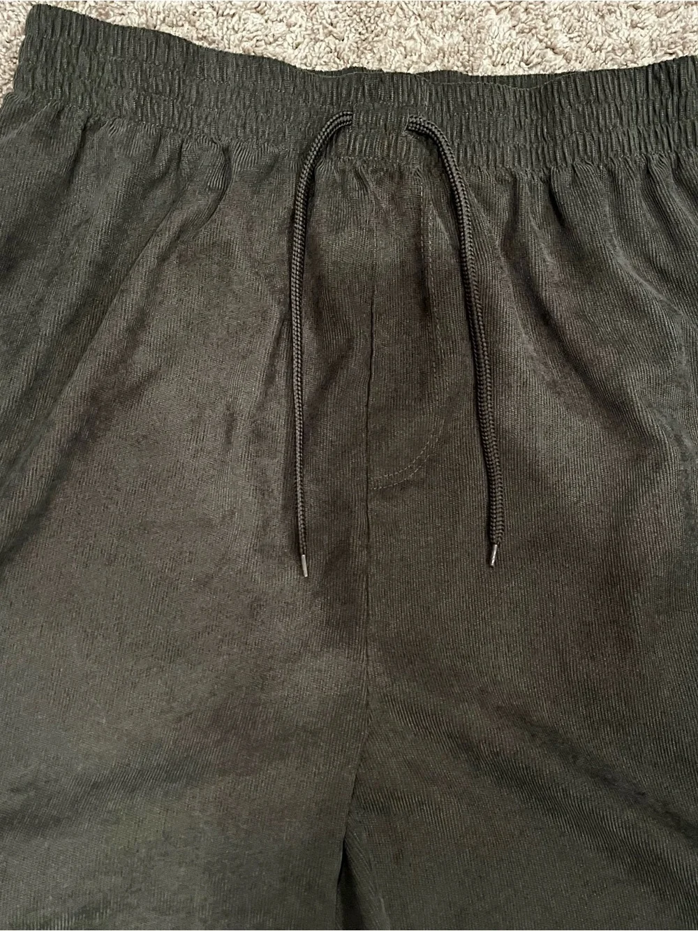 Men's Black Drawstring Casual Shorts